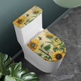 thumbnail image 2 of SEANATIVE Sunflower Toilet Lid Cover Set of 2 Butterfly Toilet Lid Dust Cover & Toilet Tank Lid Cover Protect Hands from Splash Liquid Reusable Apartment, Dormitory Round Lids Protection Home Decor, 2 of 7