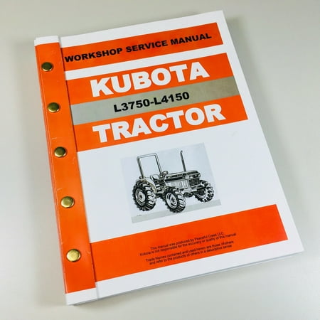 Kubota L3750 L4150 Tractor Service Repair Manual Technical Shop Book Overhaul