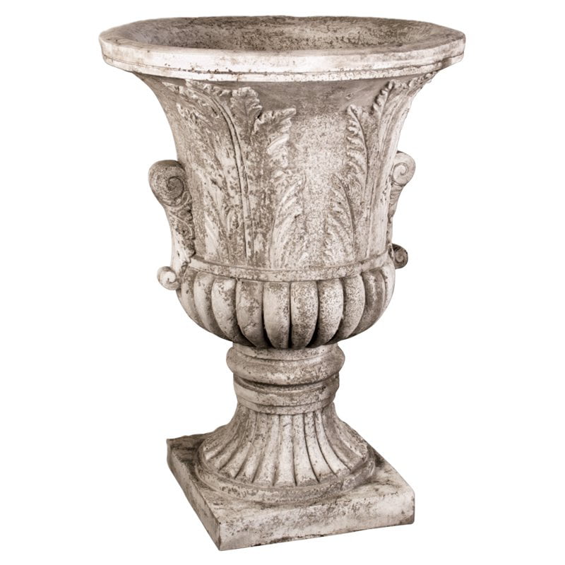 Deer Horn Urn Planter Pot by Orlandi Statuary Made of Fiberstone-24" High 