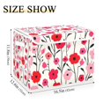 thumbnail image 5 of Yayeee Collapsible Storage Bin with Lid Fabric Closet Decorative Basket with Handles, Pink Floral, 5 of 7