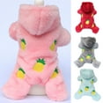 thumbnail image 1 of Dog Pajamas Hooded All Matched Flannel Plush Pet Outfit Onesie Coat Winter Supplies, 1 of 7