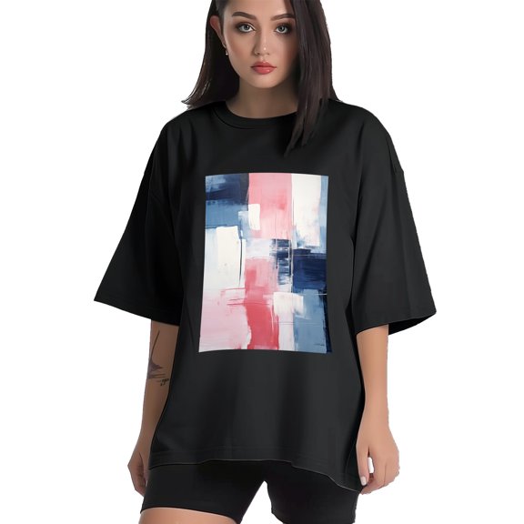 Plus Size Shirt for Women Black Tops for Women Short Sleeves Shirt for Women Modern Simplicity 10 T Shirt Crewneck Shirt for Women XS