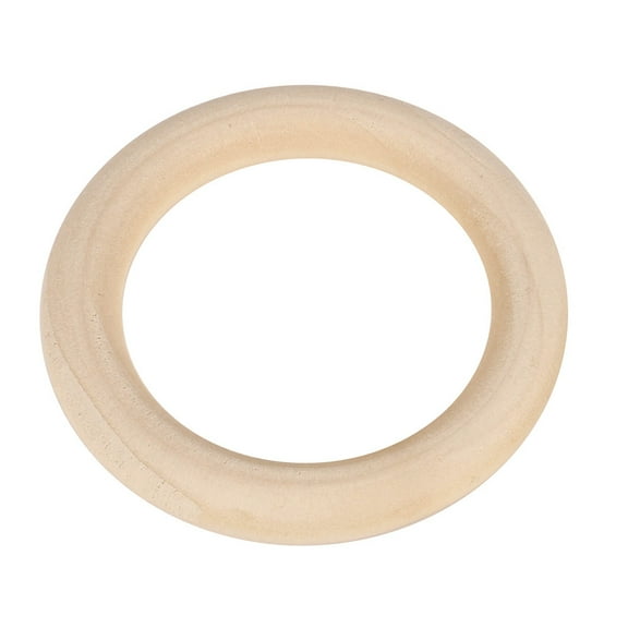 JeashCHAT 5PCS 55MM Wooden DIY Crafts Connectors Circles Natural Wooden Rings