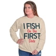 thumbnail image 5 of Fishing Girls Cute Flirty First Date Women Crewneck Sweatshirt Brisco Brands 3X, 5 of 5