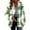 #H-Army Green, variant on GuangCheng Womens Jackets Casual Winter Lapel Pocket Long Sleeve Plush Plaid Button Warm Jacket