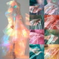 thumbnail image 2 of Namzi Laser Gradient Gauze Fabric,39*59 Inch Orange Red Glittering Colors Fabric for Stage Costumes,Photography Backgrounds,Dress Headpieces,Home Decorations, 2 of 3