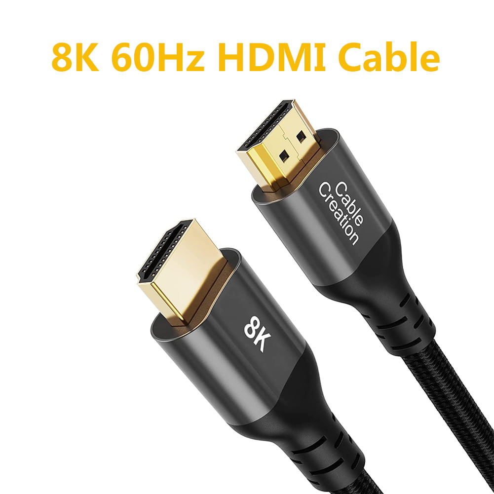 CableCreation 8K HDMI Cable 10ft,  Ultra High Speed 48Gbps HDMI HDR Male  to Male Cable, Braided HDMI EARC Cord for Apple TV, Roku, Xbox,Samsung,  QLED, Sony, LG, Playstation, PS5, PS4 and