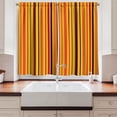 thumbnail image 2 of Ambesonne Abstract Kitchen Curtains, Vibrant Vertical Lines, 55"x45", Orange Marigold Burgundy, 2 of 3