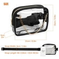 thumbnail image 4 of Spencer Cross Body Fanny Pack for Women, Fashion Waist Packs with Metal Chain Design, Crossbody Bags, Belt Bag, Clear Bag for Cycling Shopping Travel, Black, 4 of 12