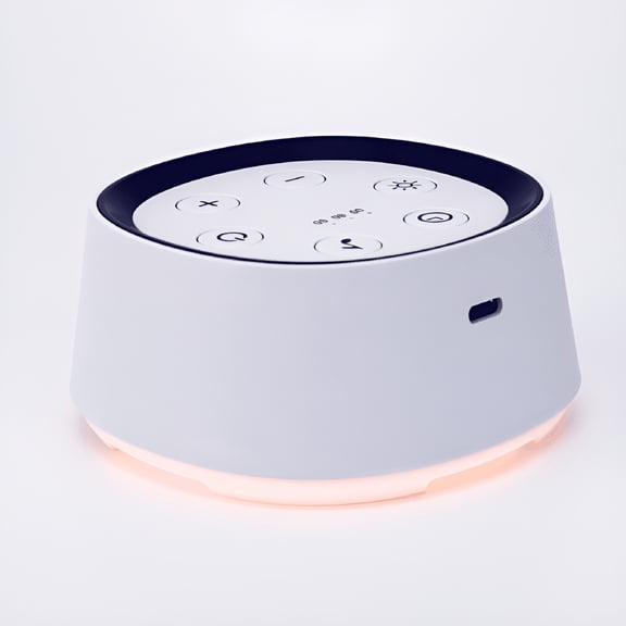 GJX White Noise Machine for Baby Adult Sleep, Portable Sound Machine with Cry Sensor, 24 Soothing Sounds, Night Light & Timer for Nursery Home Travel