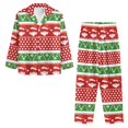 thumbnail image 4 of SCRAWLGOD Christmas Pajamas for Women Long Sleeve Button Pjs Women Fall Trendy Clothes V-Neck Two Piece Loungewear Size 2XL Comfortable Women Jogger Pj, 4 of 7