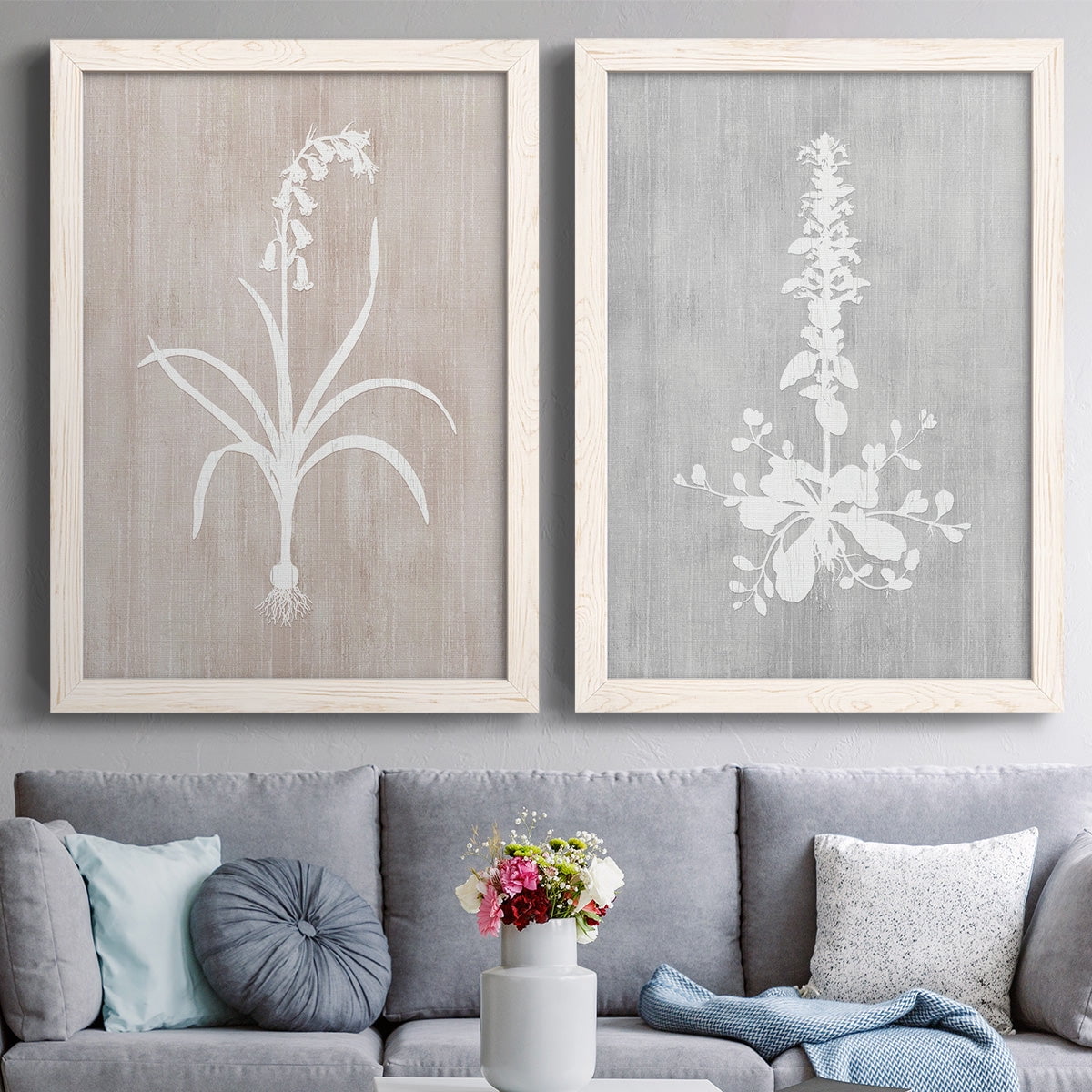Botany Beauty I - Premium Framed Canvas 2 Piece Set - Ready to Hang