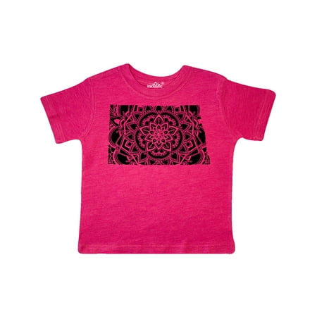 

Inktastic North Dakota Silhouette Mandala Gift Toddler Boy or Toddler Girl T-Shirt