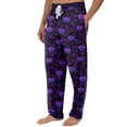 thumbnail image 4 of Domuza Halloween Pj Pants for Men Novelty Novelty Print Casual Drawstring Pajama Pants Lightweight Cotton Soft Lounge Pajama Bottoms with Pockets Dark Purple 3XL, 4 of 5