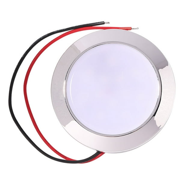 Ygjytge Lámpara Lectura Domo Automática 12 V 200 Lm 24 Paneles LED SMT Lámpara Techo para RV (luz Blanca)
