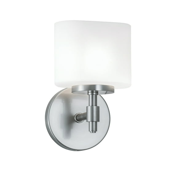 Atlas Lighting and Home 1-Light Wall Sconce with Frosted Glass Shade - 5.5" - Brushed Nickel
