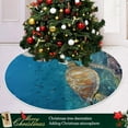 thumbnail image 6 of FMSHPON DolphinTurtle Xmas Christmas Tree Skirt Stand Mat for Holiday Party Decoration Indoor Outdoor 36 inches, 6 of 6