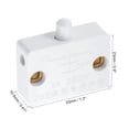 thumbnail image 3 of Unique Bargains 1A 250V Momentary Normal Close Cabinet Lamp Switch White 2 Pack, 3 of 5