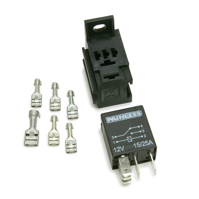 Painless Performance Micro Relay w/Base & Terminals 80136 Painless Performance Micro Relay w/Base & Terminals 80136