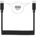 thumbnail image 6 of Fast USB-C to TYPE-C Coiled Cable for Samsung Galaxy XCover FieldPro S8 active S20 Fan Edition S10e S10 5G Note 9 8 20 Ultra 10 Models - [Charger Cord Power Wire Sync 6ft Extended Black Y3P], 6 of 6