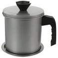 thumbnail image 5 of HEMOTON 1pc Stainless Steel Oil Strainer Pot Grease Container Oil Storage Can Grease Keeper with Strainer and Lid, 5 of 8