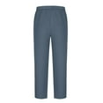 thumbnail image 6 of qucoqpe Wide Leg Pants for Men Drawstring Waist Casual Dress Pants Baggy Versatile Pleated Straight Leg Work Trousers, 6 of 7