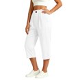 thumbnail image 6 of SBYOJLPB Women's Capris Pants Elastic High Waist Casual Cropped Trousers with Pockets, 6 of 7