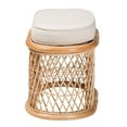 thumbnail image 3 of bali & pari Ladonna Bohemian Natural Rattan Ottoman Footstool, 3 of 6