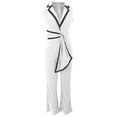 thumbnail image 3 of Women's Summer Wide Leg Sleeveless Romper - Casual Comfortable Jumpsuit for Daily Wear & Home Relax, 3 of 6