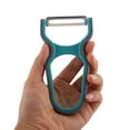 thumbnail image 4 of 3 Pieces Multi-Peel U Shaped Peeler Easy Grip Handles Stainless Steel Blade for Kitchen Vegetable Fruit, Random Color, 4 of 6