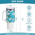 thumbnail image 3 of SKYSONIC 40oz Butterfly Daisy Tumbler With Lid And Straw Travel Coffee Mug Stainless Steel Insulated Thermal Tumblers Cup, 3 of 7