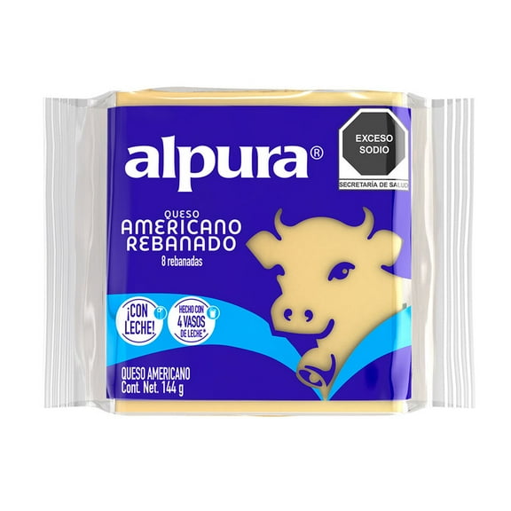Queso Alpura Americano Rebanado 144 g
