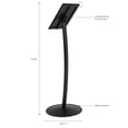 thumbnail image 3 of M&T Displays Simplistic Curved Menu Board 8.5x11 inch Black Pedestal Sign Holder Floor Standing Aluminum Front Loading Easy Open Poster Advertisement Sign Holder for Restaurant Cafe Hotel, 3 of 8