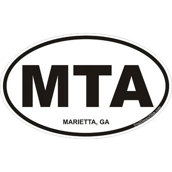 3.8 Inch Marietta Georgia Oval Decal