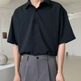 thumbnail image 3 of Dream Lifestyle Men Shirt Turn-down Collar Breathable Polyester Casual Shirt Men Summer Loose Top Birthday Gift, 3 of 7
