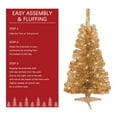 thumbnail image 5 of Jeco CH-CT75 4 ft. Pre-lit Champagne Tinsel tree, 5 of 5