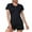 Black, variant on Women's Fashion Women V Neck Short Sleeve Moisture Wicking Athletic Shirts Sport Activewear Top winter clothes for women