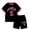 Red, variant on Big Girls Clothes 2 Piece Outfits Short Sleeve Tops with Letter Print and Shorts Outfits Size 9-10T