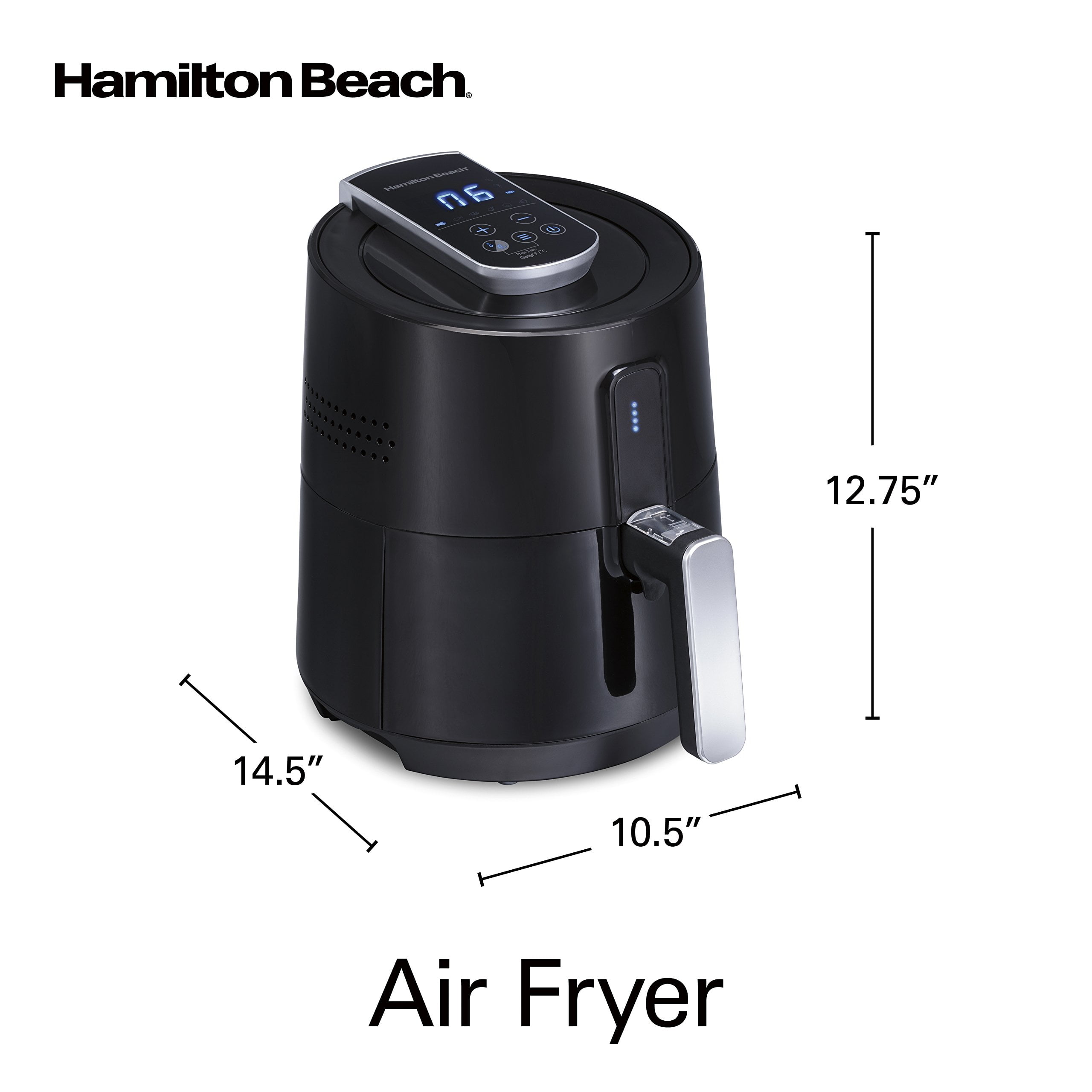 Hamilton Beach 3.7 qt. Black Digital Air Fryer 35050 - The Home Depot