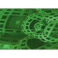 thumbnail image 1 of Ahgly Company Indoor Rectangle Patterned Deep Emerald Green Area Rugs, 4' x 6', 1 of 1