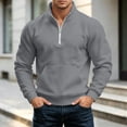 thumbnail image 5 of AnuYalue Men's Quarter Zip Pullover Classic Fit Long Sleeve Golf Shirts Warm Outdoor Hiking Sweatshirts with Pockets, 5 of 9