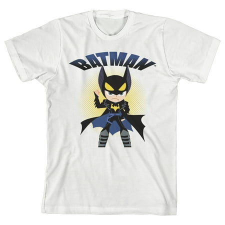 DC Comic Book Batman Cartoon Character Toddler Boy s White Graphic Tee-4T