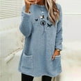 thumbnail image 5 of Aboser Sherpa Sweatshirt for Women Fuzzy Fleece Plush Shirts Trendy Floral Printed Loungewear Comfy Soft Long Sleeve Pullover Warm Sherpa Long Sweatshirts with Pockets, 5 of 5