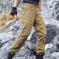 thumbnail image 4 of SAWOBUUN Men's Cargo Joggers Pants Drawstring Waist Work Trousers Slim Fit Outdoor Hiking Sweatpants with Multi Pockets, 4 of 8