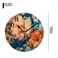 thumbnail image 2 of 10 Inch Wall Clock Battery Operated Silent Clock Decorative for Office, Kitchen, Outdoor, Living RoomOil Painting Flowers Field Floral Simple, 2 of 4