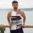 thumbnail image 6 of Pofeuu Rustic Door Handle Closeup Print Men's Workout Tank Tops Sleeveless Muscle Gym Shirt Quick Dry-3X-Large, 6 of 7