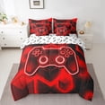 thumbnail image 2 of Erosebridal Teenager Gamepads Bedding Sets Twin Size,Video Game Comforter Sets with Sheets,Geometric Theme Bed in a Bag Twin size,Microfiber Gamer Bedroom Decorative,Reversible,7-Piece, 2 of 6