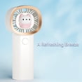 thumbnail image 3 of Portable Fan, Long Work Hour USB Charging Copper Motor Outdoor Handheld Fan  for Travel White, 3 of 8