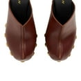 thumbnail image 4 of YDN Women Rivets Studded Platform Mules Slip on Spool High Chunky Heel Pumps Comfy Round Toe Party Casual Slides Size 7 Brown, 4 of 4