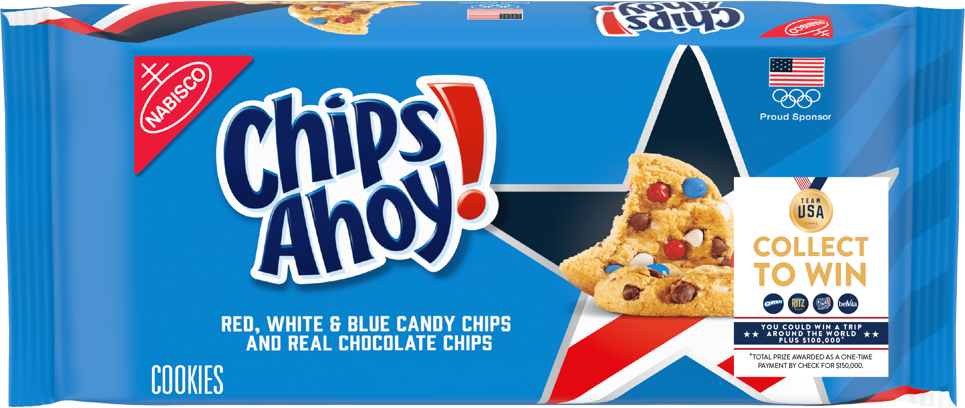 Team USA CHIPS AHOY! Chocolate Chip Cookies, Limited Edition, 11.75 Oz